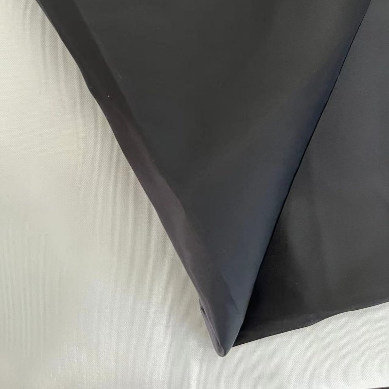 Customized color Textile 30D satin Bright black Smooth waterproof 100Poly Imitate Memory Fabric