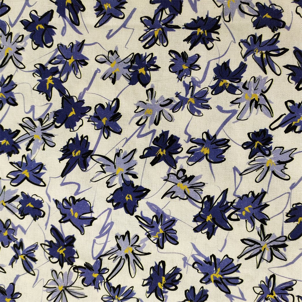 Price Favorable Custom Organic Print 170gsm Middle Weight Floral Pure Linen 100% Linen Printed Fabric For Clothing
