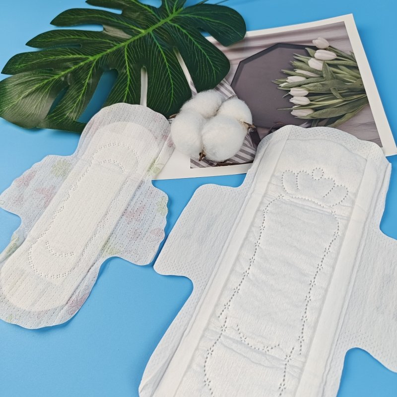 Custom female sanitary napkin surface layer pure cotton environmental friendly degradable material skin friendly breathable