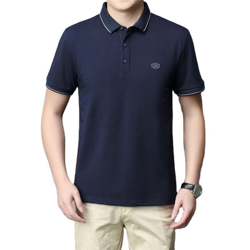 Custom Polo Shirts High Quality Casual Pullover Knitted Polo Golf Polo T-shirt for Men Cotton Fabric Printing fast turnaround
