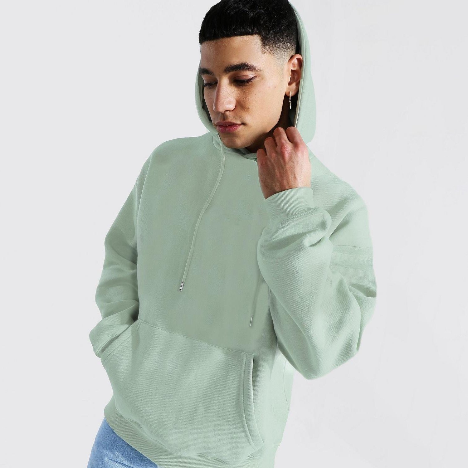 Custom Logo 100% Cotton Men Pullover Hoodie Jogger Clothing Blank Oversize Hoodie Unisex Plus Size Men's Hoodies Thermal