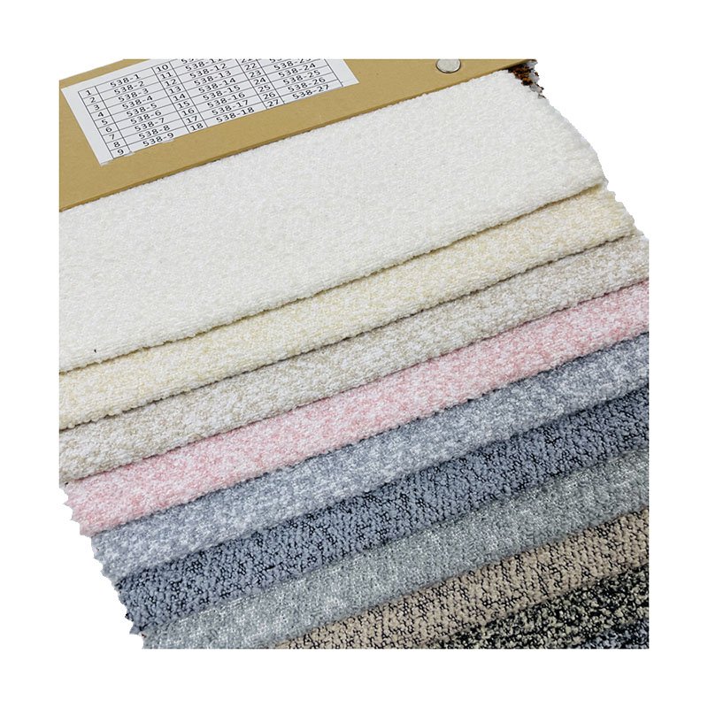 Hot-selling Cost-effective 100 polyester linen fabric circular yarn knitted loop fleece upholstery fabric for furniture sofa