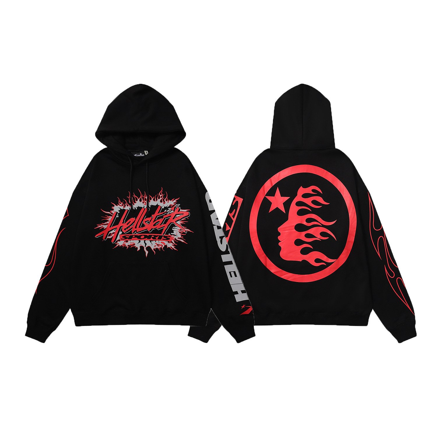 New Retro Fashion Brand 100% Cotton American Letter-printed Casual Hoodie is the Same for Men and Women