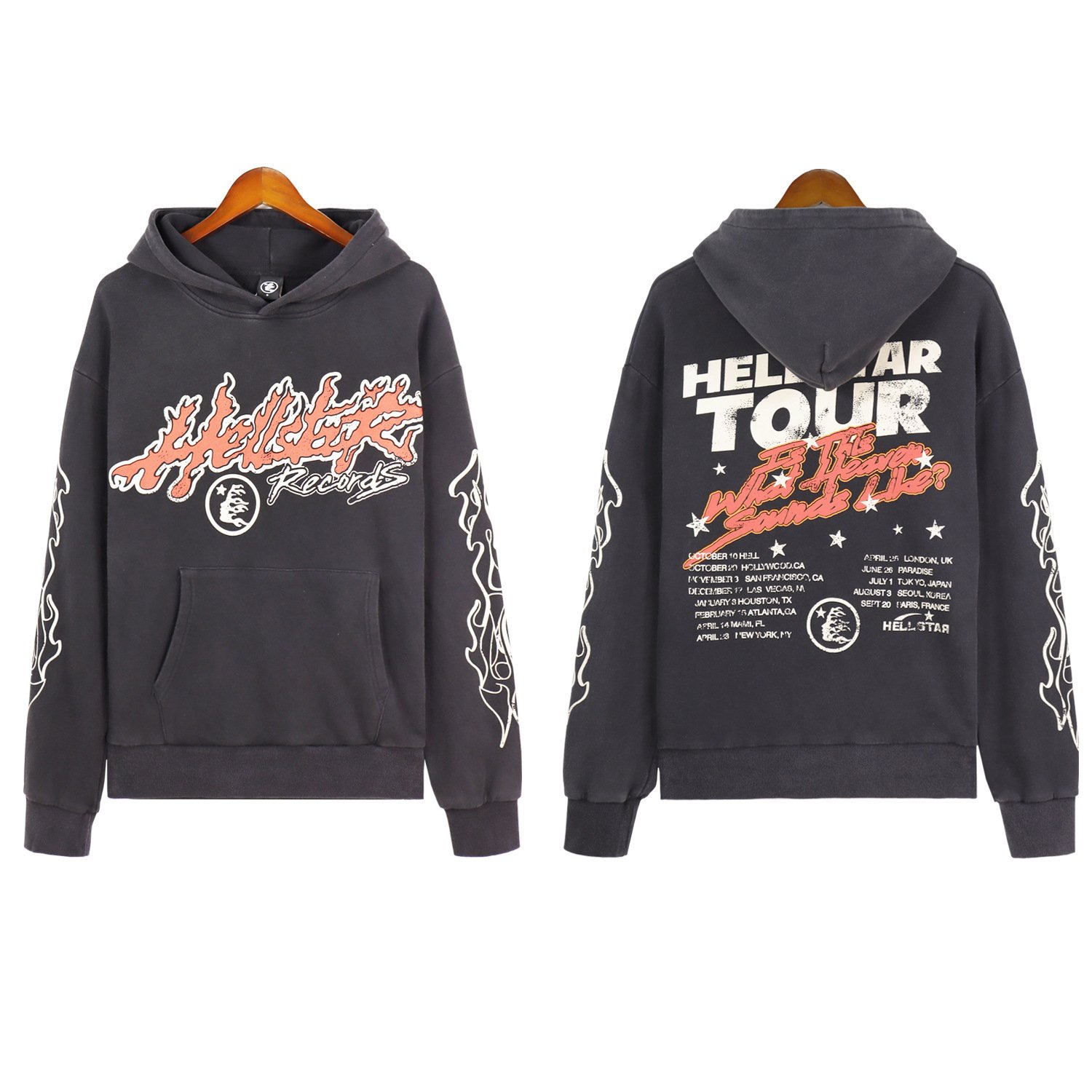 New Retro Fashion Brand 100% Cotton American Letter-printed Casual Hoodie is the Same for Men and Women
