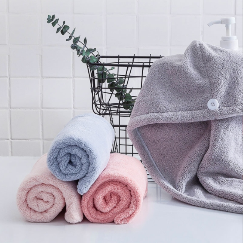 Microfiber Hair Drying Wrap Strong Water Absorbent Women Home Wrap Travel Microfiber Hair Head Towel