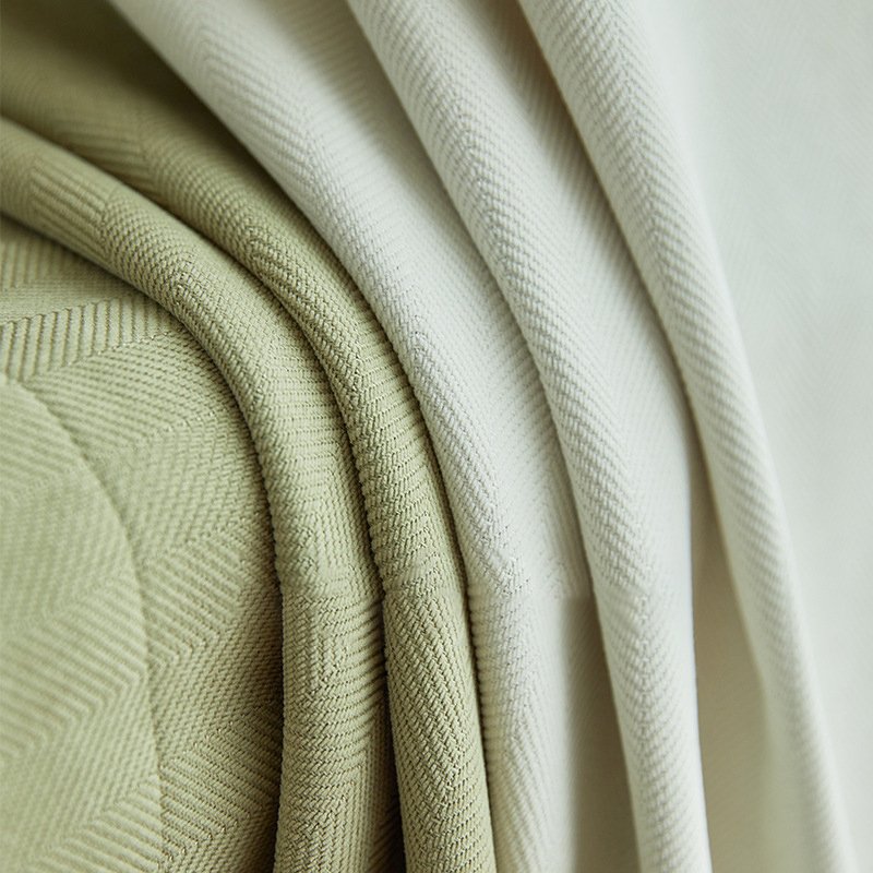 Ins Soft Rich Set Of 2 Panels 52x63 Inch Linen Fabric Curtains Solid Color Stitching Blackout Curtains For Window Decoration