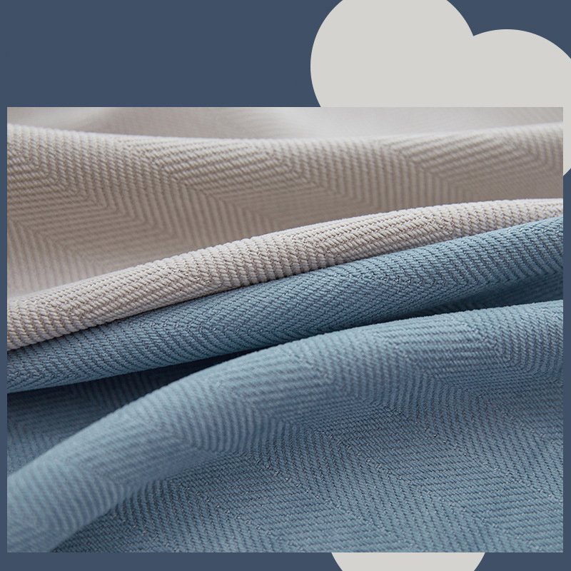 Ins Soft Rich Set Of 2 Panels 52x63 Inch Linen Fabric Curtains Solid Color Stitching Blackout Curtains For Window Decoration