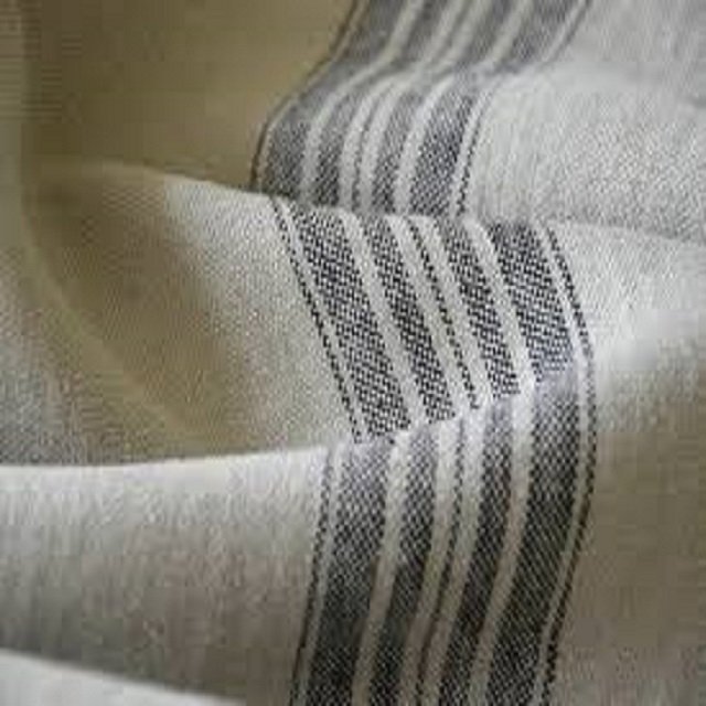 100% Cotton Flax Linen Fabric Customized Plain Stripe Cloths Home Textile Bags Curtains Cushions Pillowcase Bed Sustainable