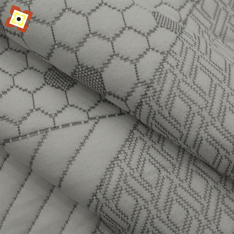 Factory Outlet Hemp Grey Graphite Knitted Jacquard Mattress Fabric jacquard knitted bamboo fiber mattress fabric knitted cotton