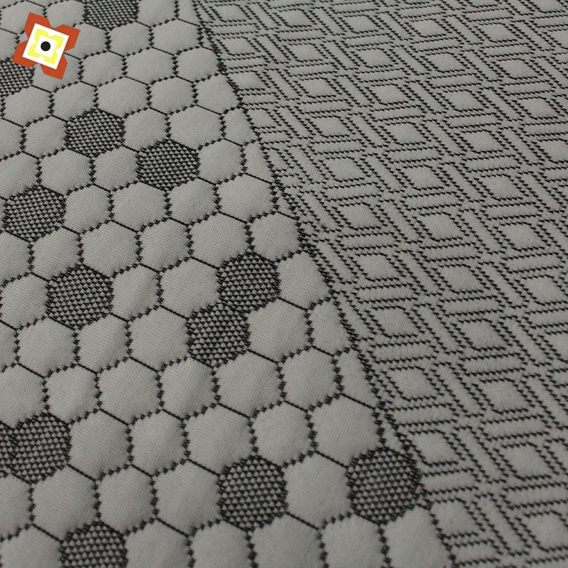 Factory Outlet Hemp Grey Graphite Knitted Jacquard Mattress Fabric jacquard knitted bamboo fiber mattress fabric knitted cotton