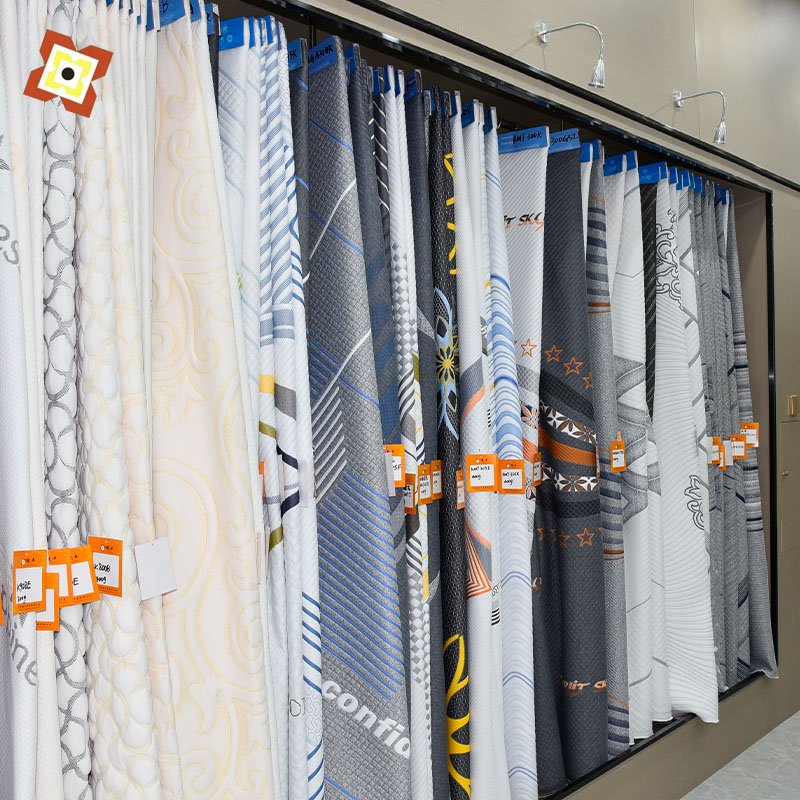 Factory Outlet Hemp Grey Graphite Knitted Jacquard Mattress Fabric jacquard knitted bamboo fiber mattress fabric knitted cotton
