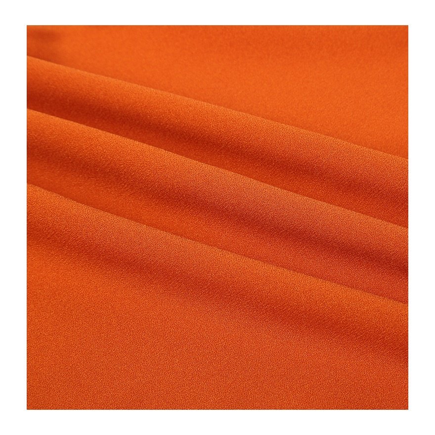 Free sample 120-130gsm high stretchable 100% polyester fabric crepe come moss crepe fabrics for clothing