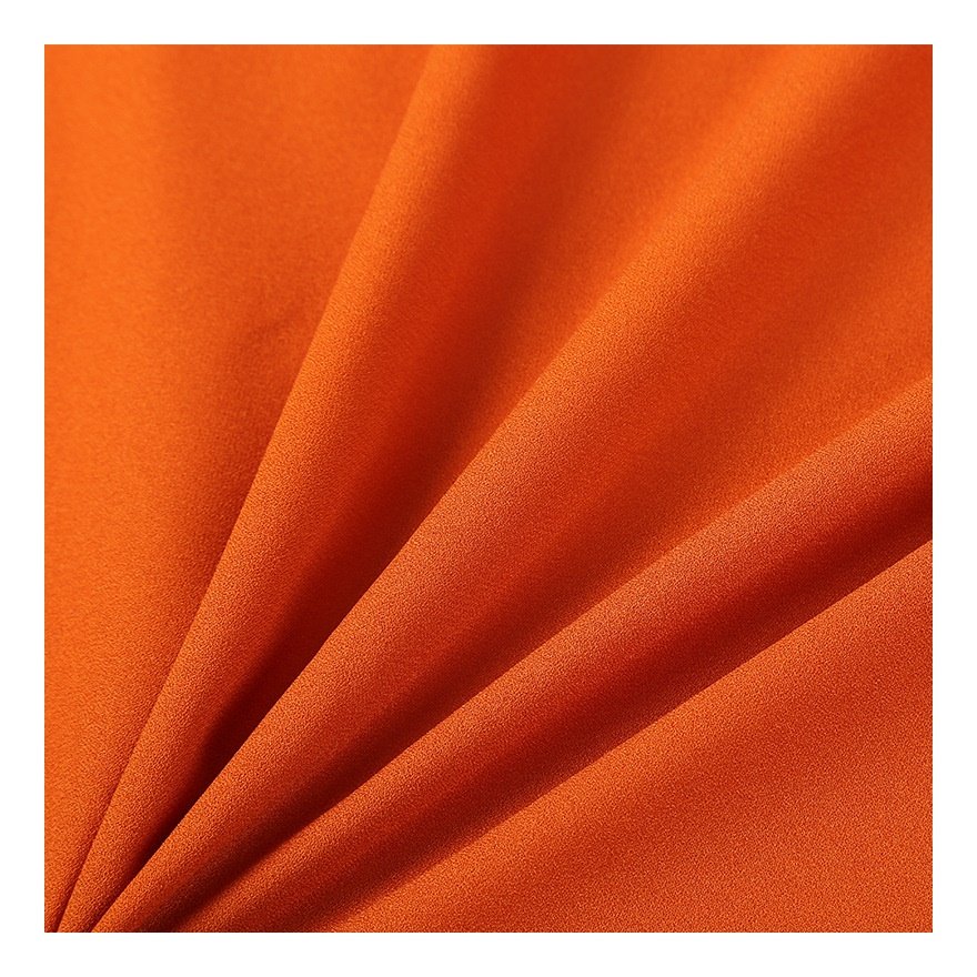 Free sample 120-130gsm high stretchable 100% polyester fabric crepe come moss crepe fabrics for clothing