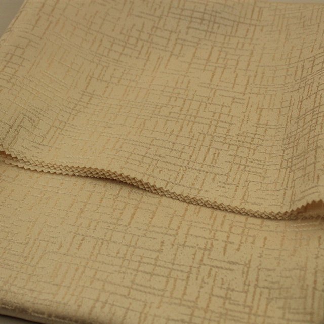 Low price per meter Permanently flame retardant pure slik crushed jacquard curtain brocade fabric