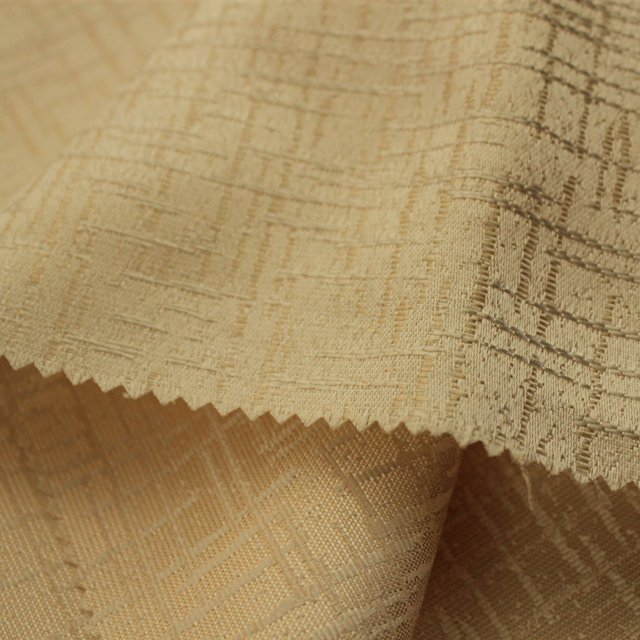 Low price per meter Permanently flame retardant pure slik crushed jacquard curtain brocade fabric
