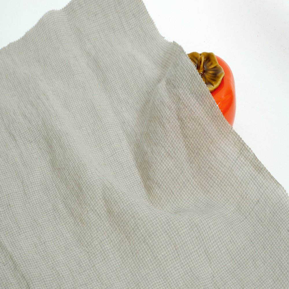 8599 Sample order 100%linen Bird Lattice Yarn-dyed Check Linen 162gsm Washed Linen fabric For Clothing