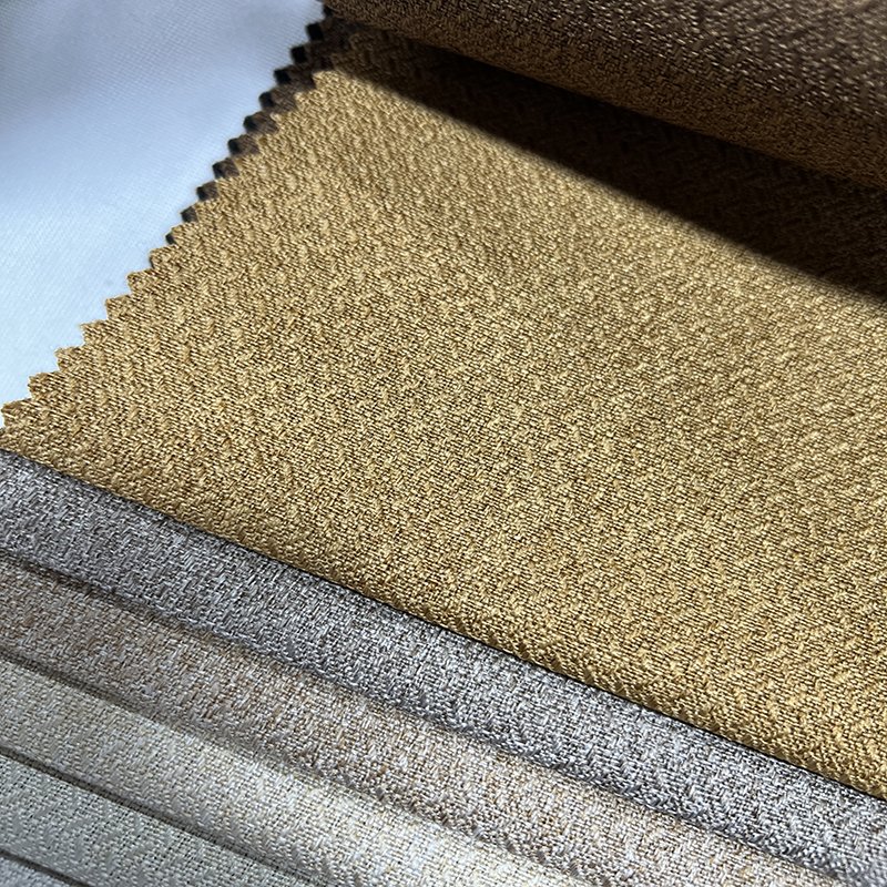 Sofa fabric wholesale high quality Linen home textile cover woven furniture 100% Polyester new upholstery Linen sofa fabric 2024