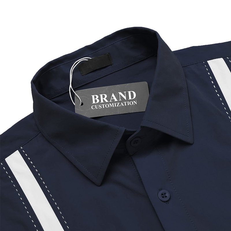 Shinesia Clothing Cotton Linen Shirt Manufacturers Custom High Quality Short Sleeves Embroidered Men Summer Casual Poplin Fabric