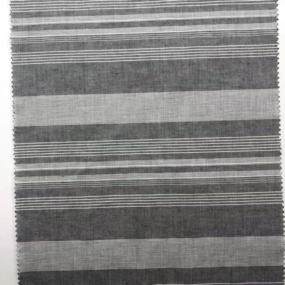 Nantong textile woven yarn dyed linen and cotton custom fabric