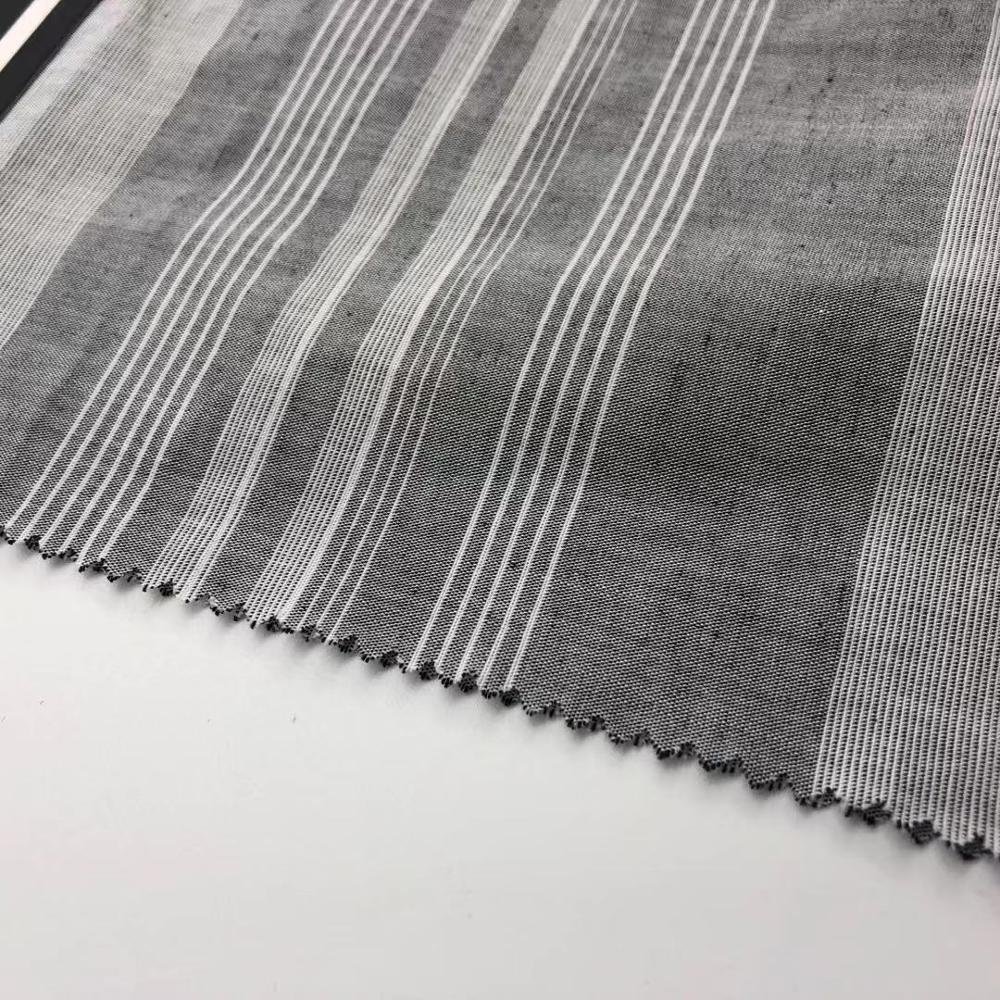 Nantong textile woven yarn dyed linen and cotton custom fabric