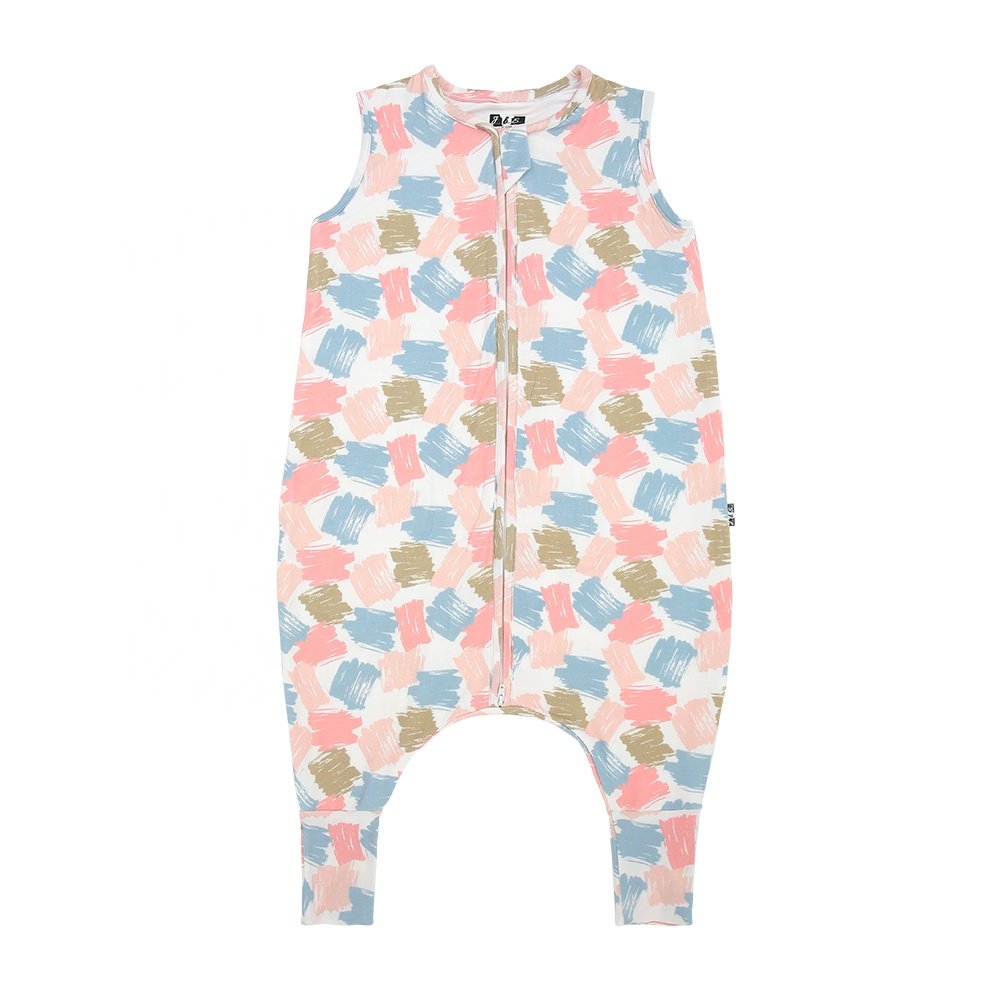 New design hot sale Infants & Toddlers Baby zipper style sleeveless Sleeping Bags customized Printed soft fabric sleeping sack