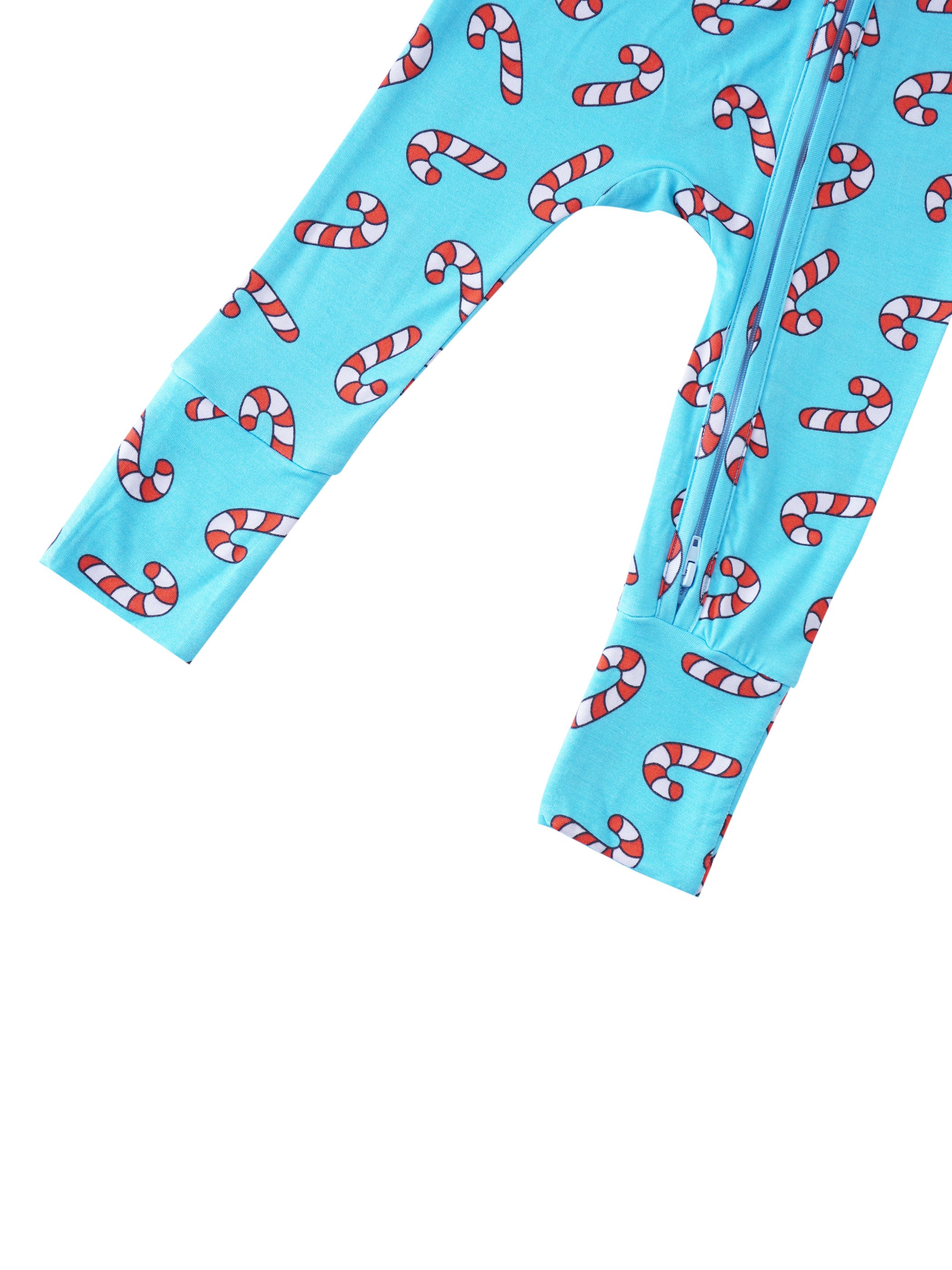 Unisex Organic Bamboo Zipper Onesie Rompers for Baby Boys and Girls Custom Reactive Print Winter Cotton Pajama Set