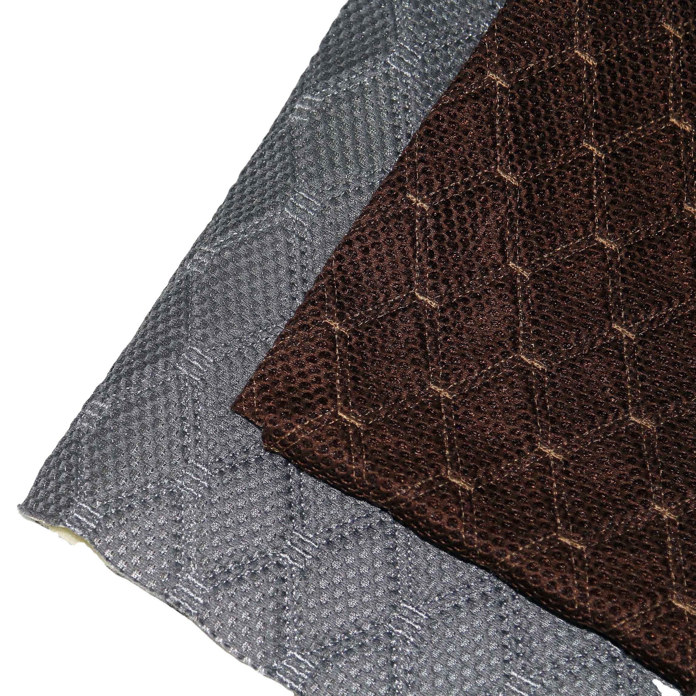 High Quality and Hot Sale Embroidery Design Mesh Fabric with Foam for Car Seat/ Bus Seat /Chair/ Auto Fabric