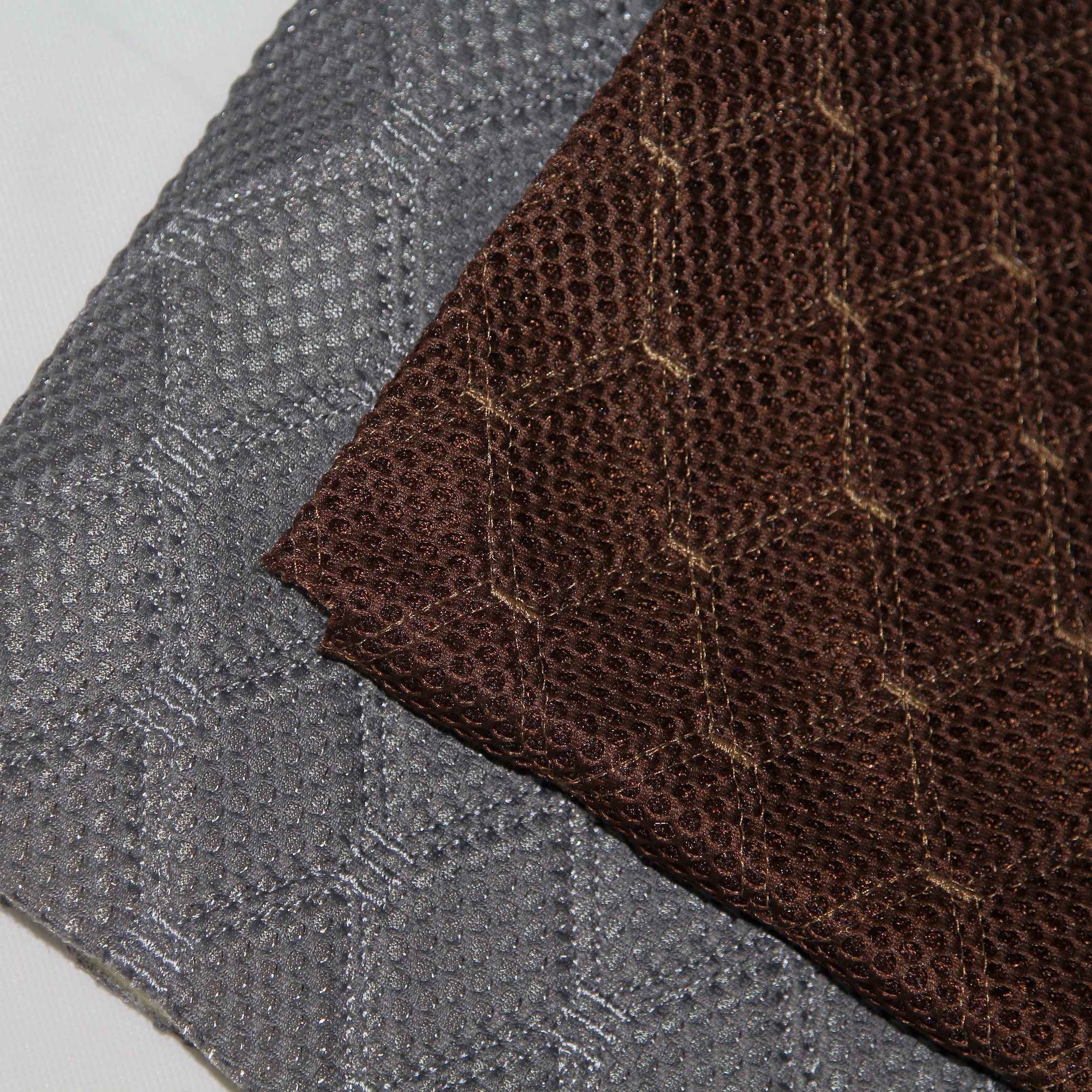 High Quality and Hot Sale Embroidery Design Mesh Fabric with Foam for Car Seat/ Bus Seat /Chair/ Auto Fabric
