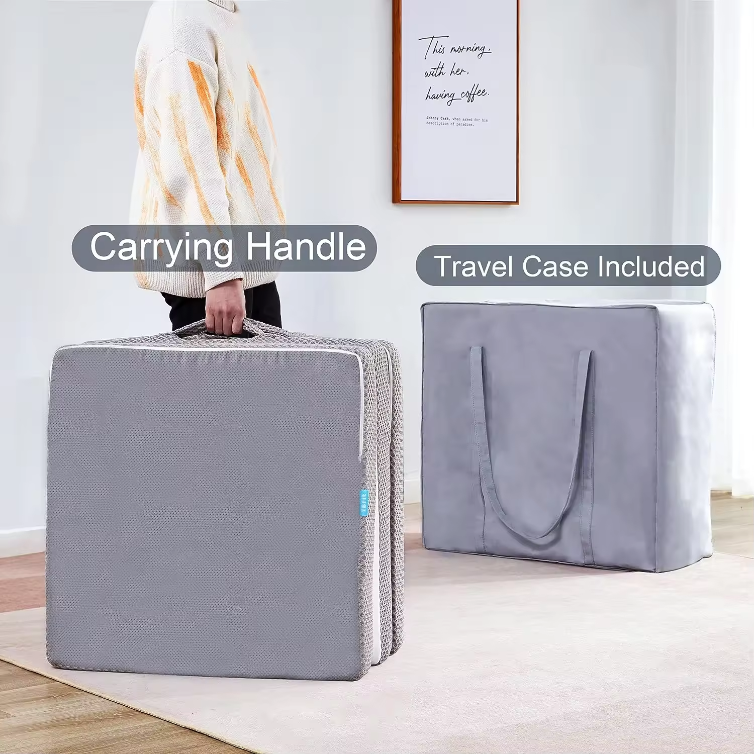 Global supply chain good quality Washable Bamboo Fiber Cover Memory Foam Folding Mattress for bedroom