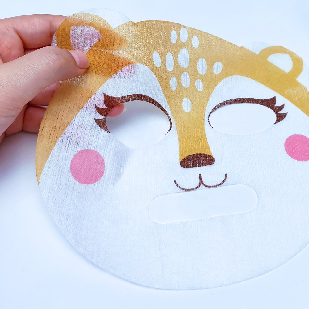 Cartoon Animal Printing Facial Mask Sheet for Kids, Children - Made with 100% Cotton Support face customization