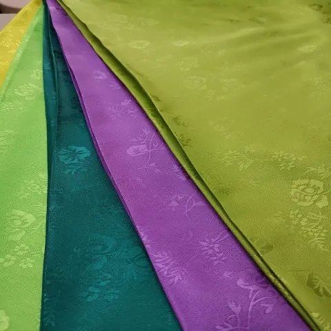 beautiful and Shining Jacquard Satin Fabric 100% Polyester Fabric lining bag curtain upholstery