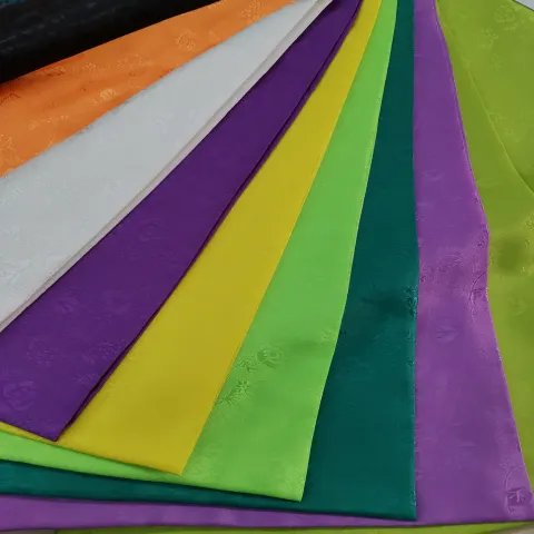 beautiful and Shining Jacquard Satin Fabric 100% Polyester Fabric lining bag curtain upholstery