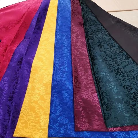 beautiful and Shining Jacquard Satin Fabric 100% Polyester Fabric lining bag curtain upholstery