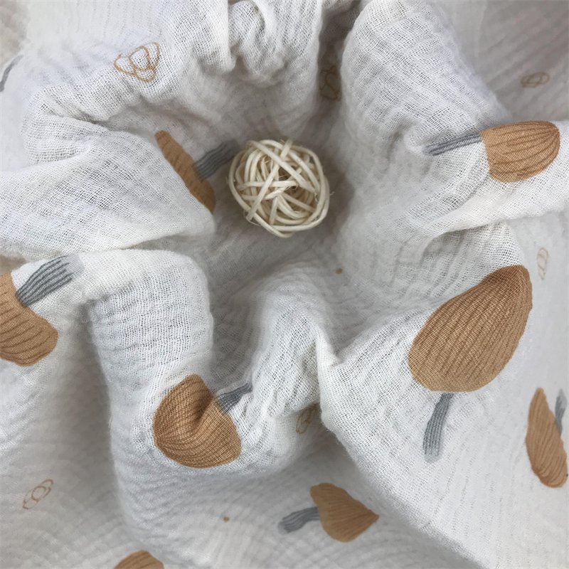 Wholesale Organic Bamboo Cotton Muslin Swaddle Receiving Blanket For Baby Newborn