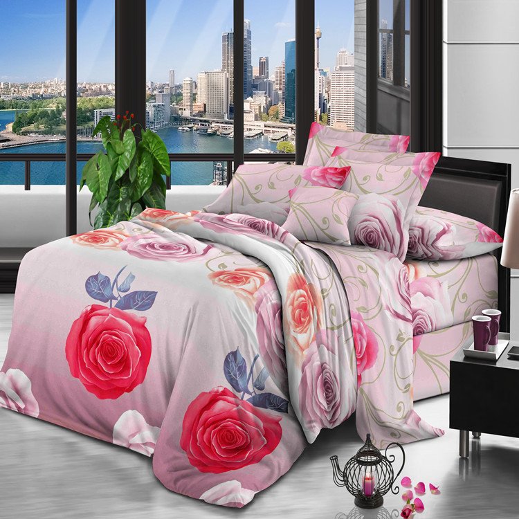 100 polyester fabric Microfiber twill print disperse for home textile bed sheet bedding fabric wholesaler