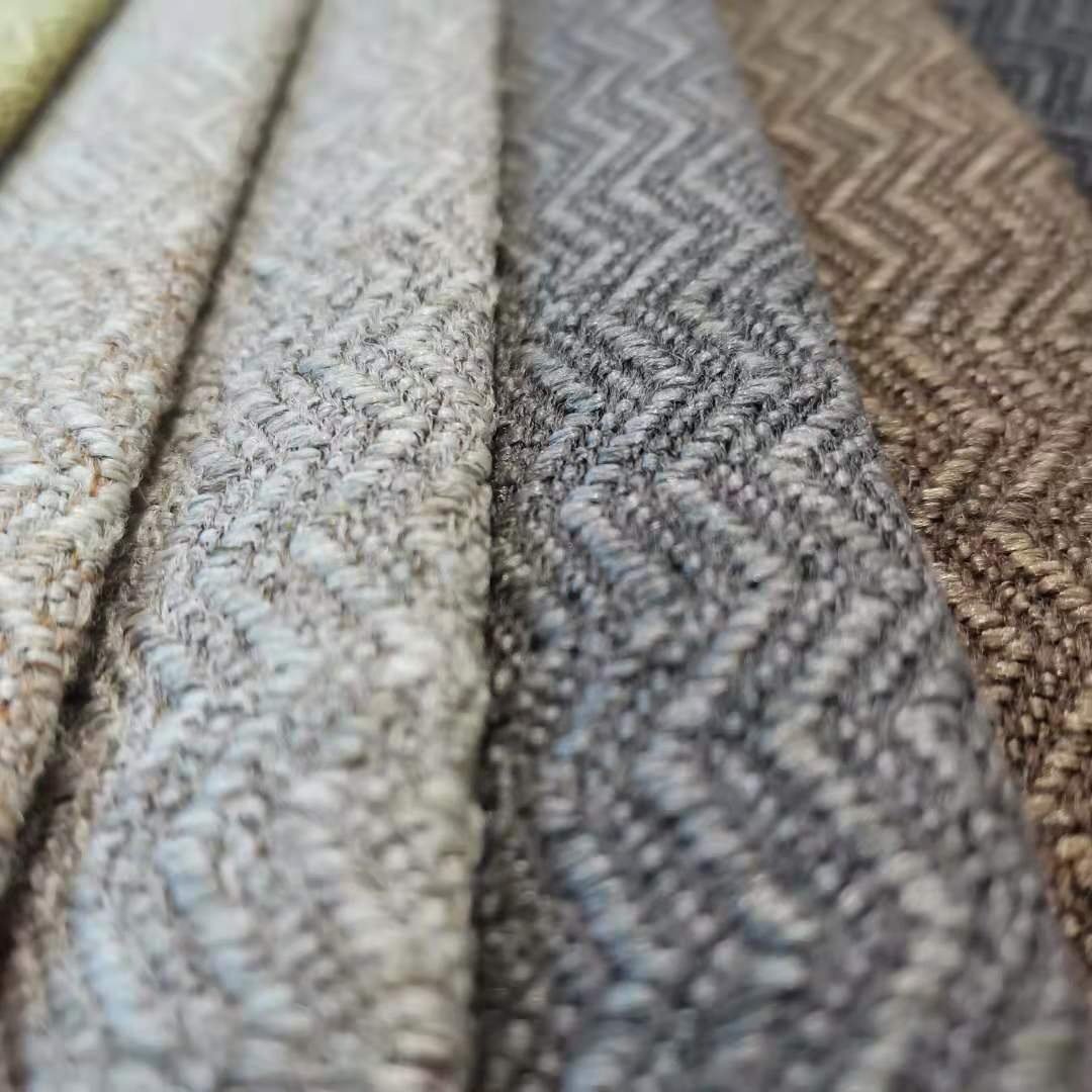 100% polyester jacquard linen look fabric for sofa upholstery