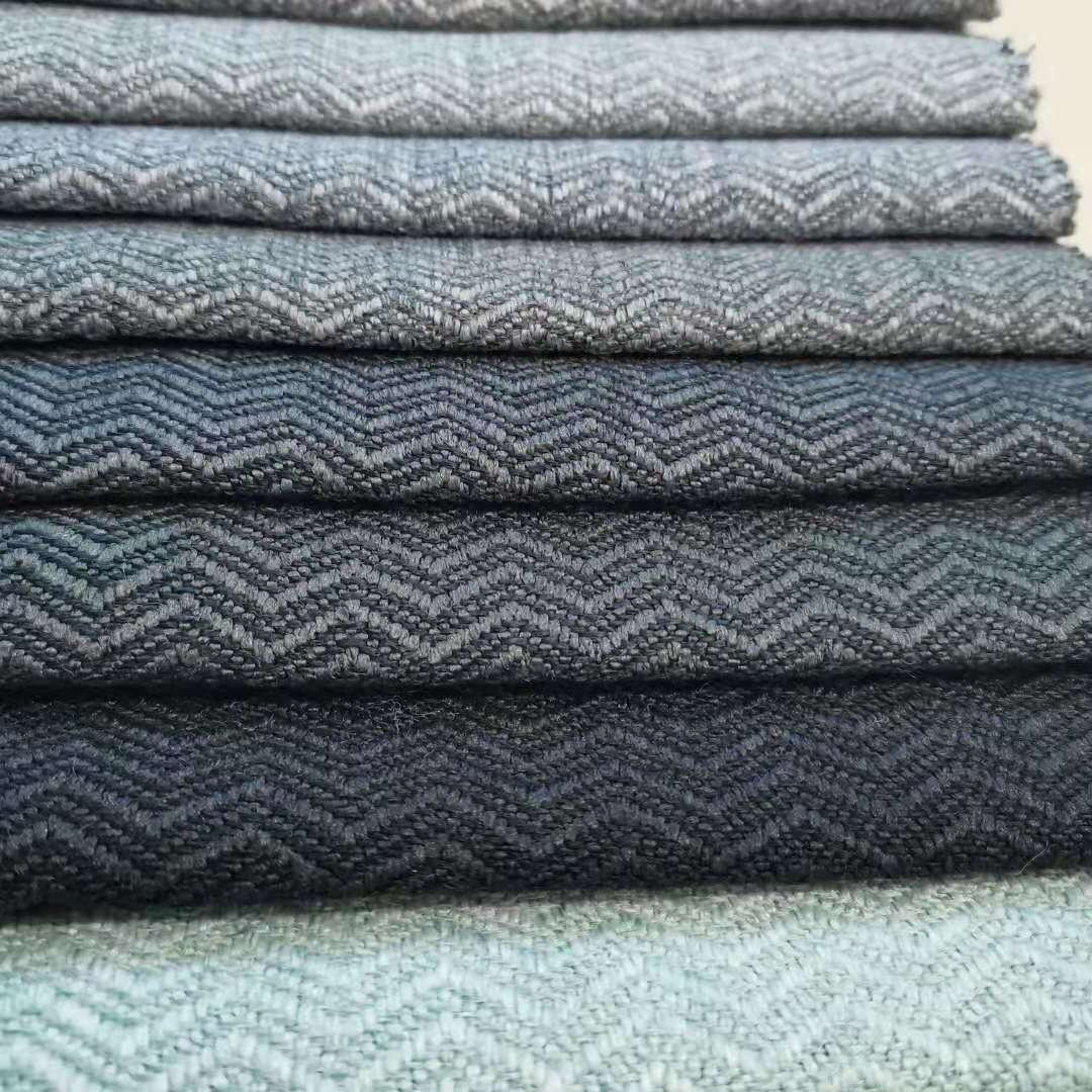 100% polyester jacquard linen look fabric for sofa upholstery