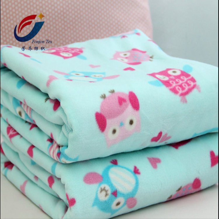 Shaoxing textile custom printed two sides brush one side anti-pilling micro fleece 100 polyester knit polar fleece fabric