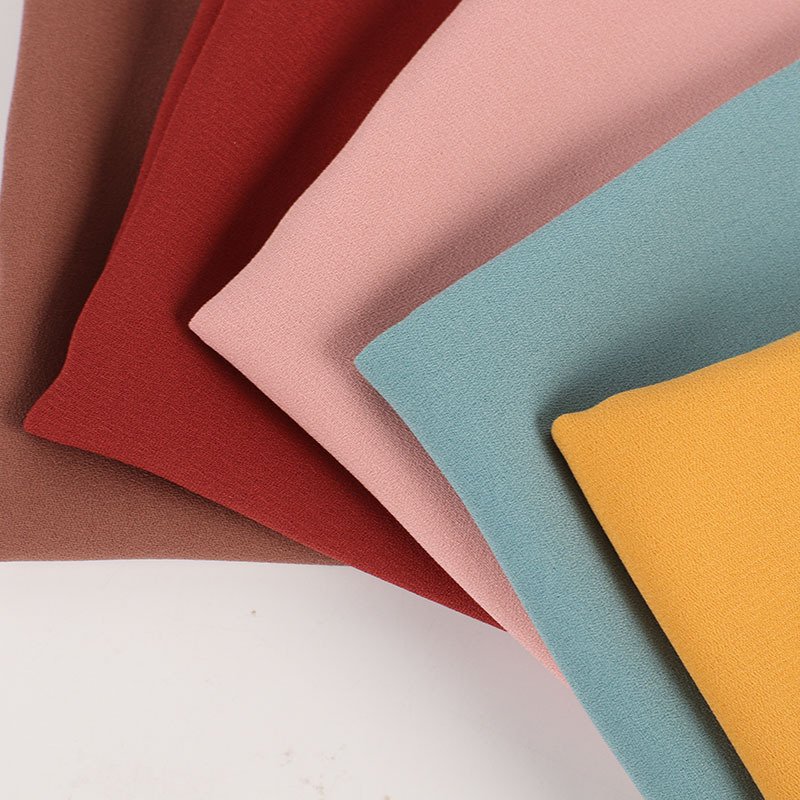 New Design Comfortable Woven 100% Polyester Crinkle Crepe Chiffon Fabric For Scarf