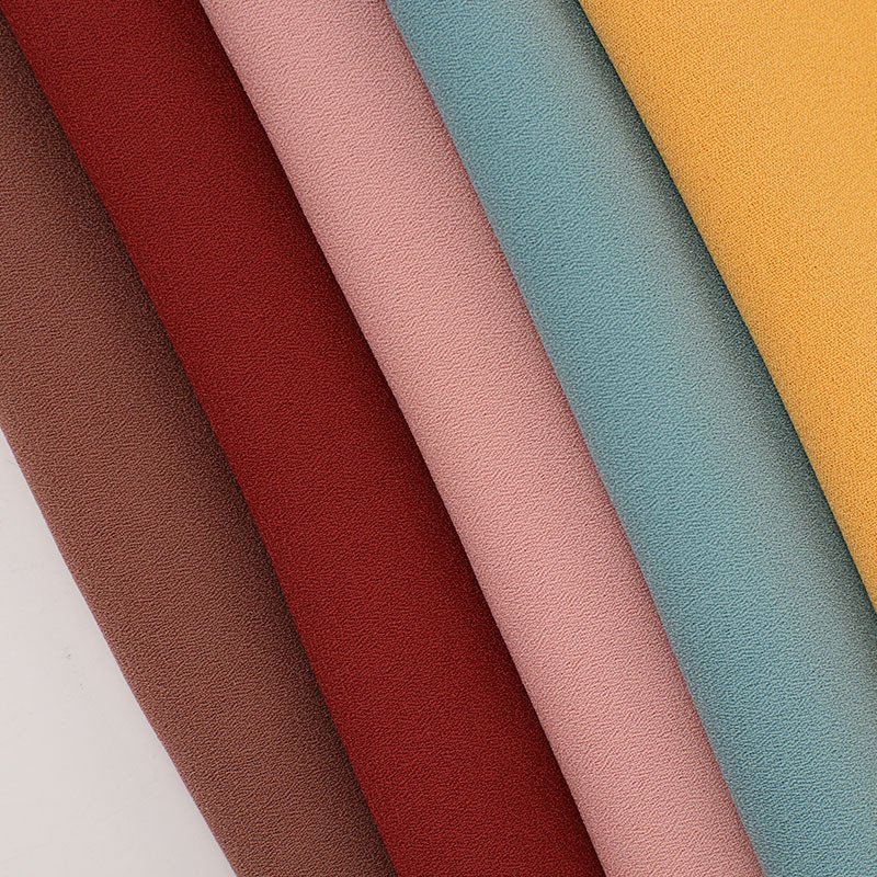 New Design Comfortable Woven 100% Polyester Crinkle Crepe Chiffon Fabric For Scarf
