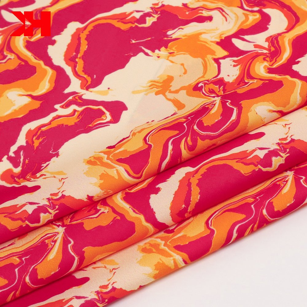 Kahn satin charmeuse custom fabric printing 100 polyester fabric for garment