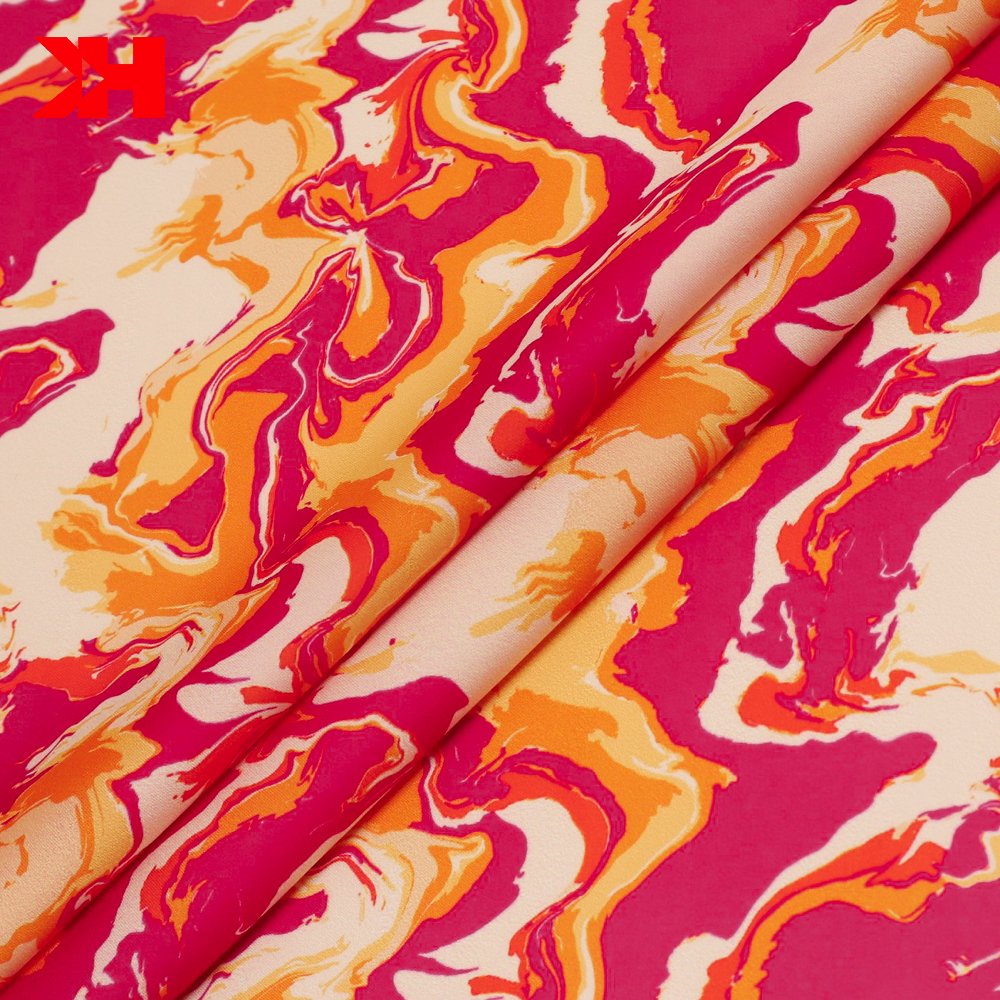 Kahn satin charmeuse custom fabric printing 100 polyester fabric for garment