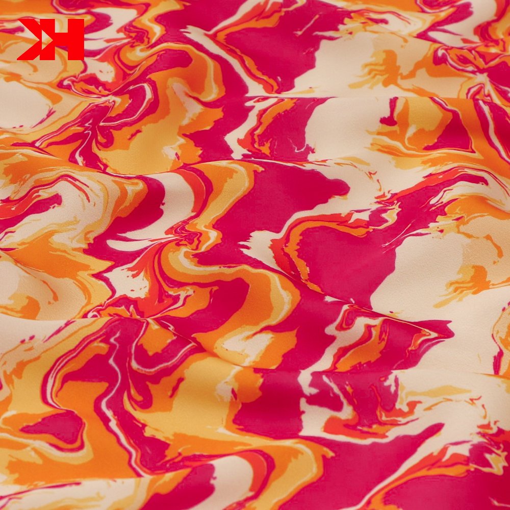 Kahn satin charmeuse custom fabric printing 100 polyester fabric for garment