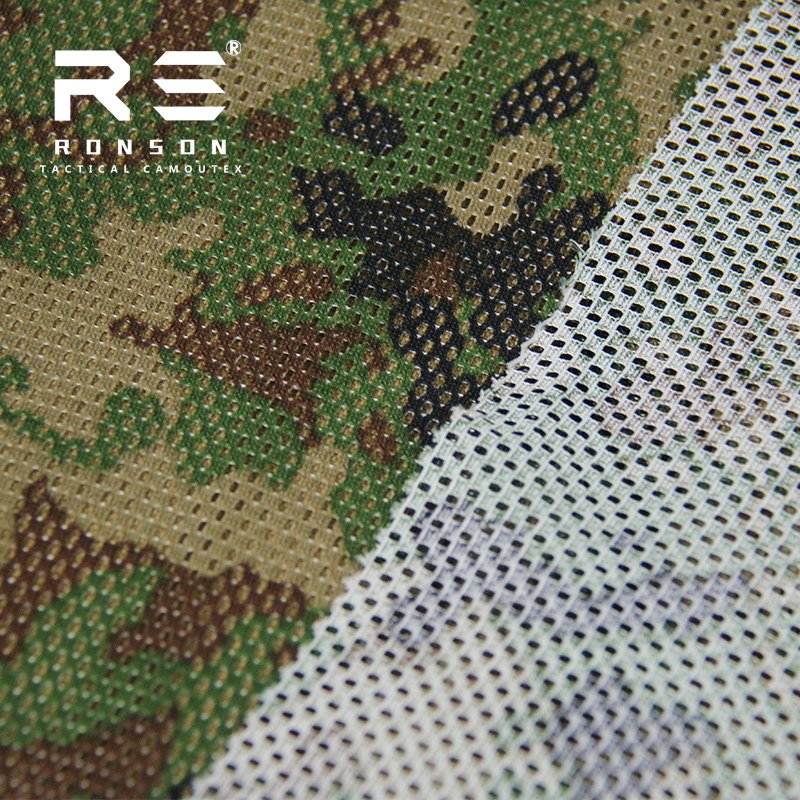 JSDF camo polyester Mesh 230gsm Japanese Self-Defense camouflage fabric heavier mesh for tactical gear and bags