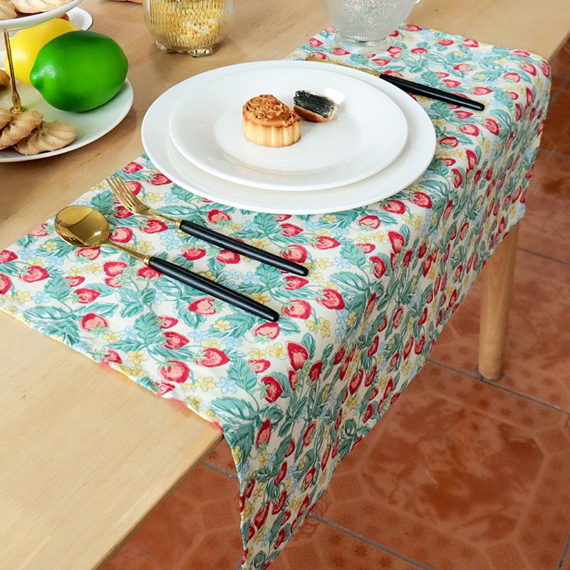 Customised high quality digitally printed cotton crepe floral pattern tea towel, washable, kitchen napkin