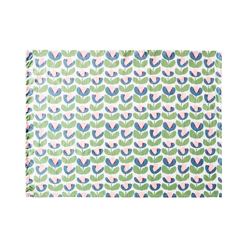 Customised high quality digitally printed cotton crepe floral pattern tea towel, washable, kitchen napkin