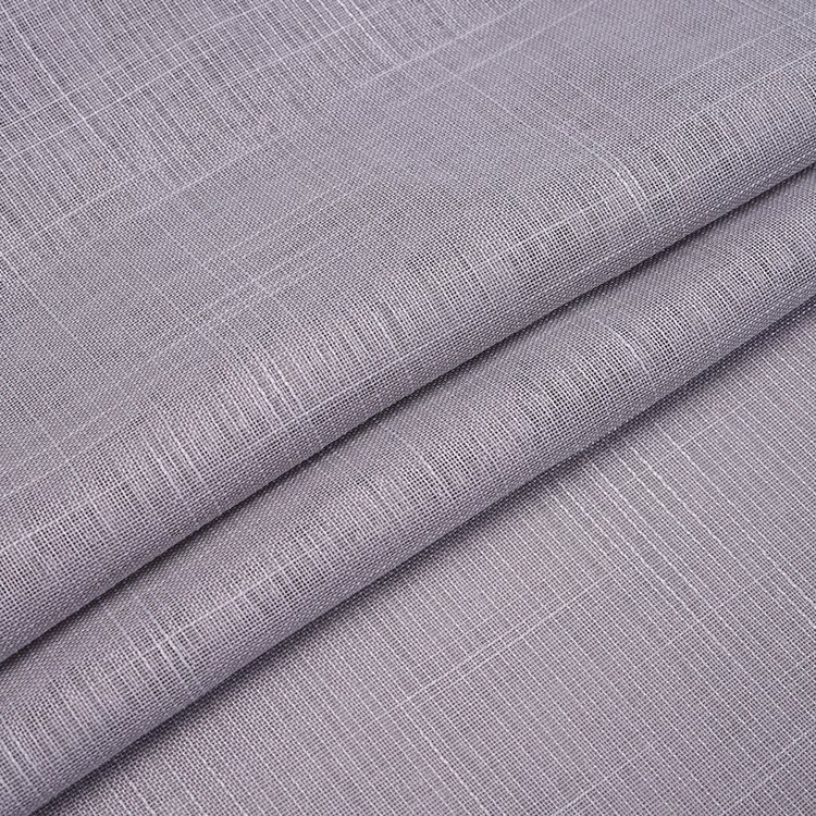 Professional Manufacturer Supplier High Quality Doris Slub Tulle fabric 100% Polyester Linen Look Fabric Home Textile Fabric