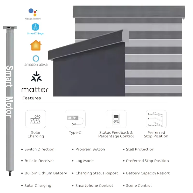 Customized Smart Indoor Office Cordless Motorized Electric Pvc Sunshade Blackout Fabrics Window Shades Roller Blinds