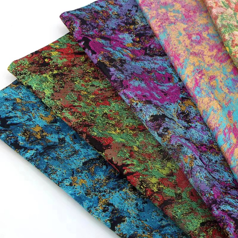 Best Quality Painting style nylon jacquard brocade fabric starry pattern fashion fabric DIY/clothing/bags