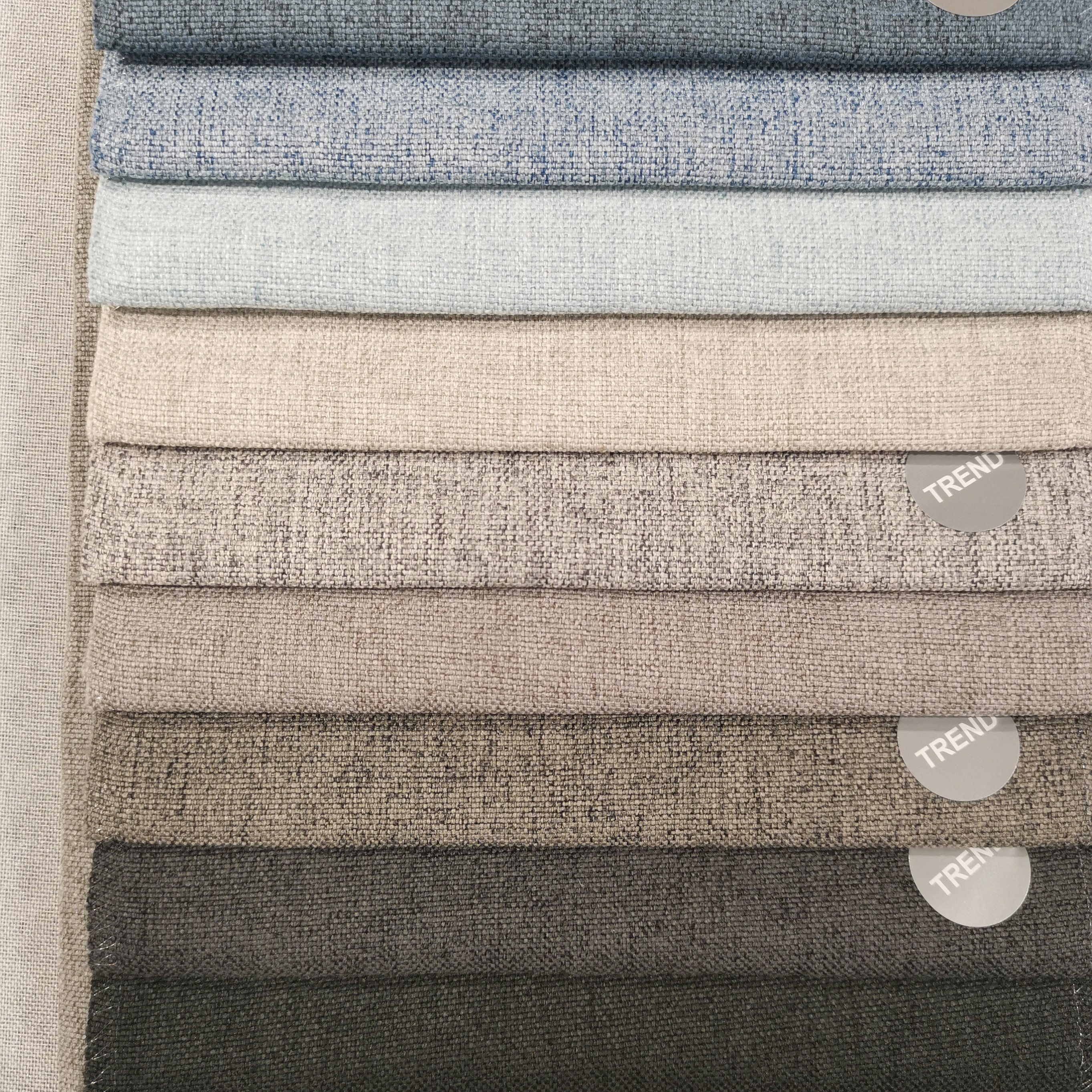 Factory stock hot sale 100% Polyester plain linen sofa fabric for furniture water proof